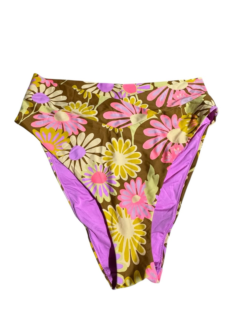 Aerie Crossover High Waisted High Cut Cheeky Bikini Bottoms Retro Floral
XL NWOT